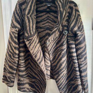 Animal Print Casual Jacket Warm Size M